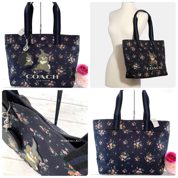 NWT COACH X Disney Limited Edition Thumper Tote Bag & Coin Bag Set - Picture 10 of 16